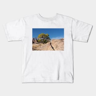 A lone tree in the Alabama Hills Kids T-Shirt